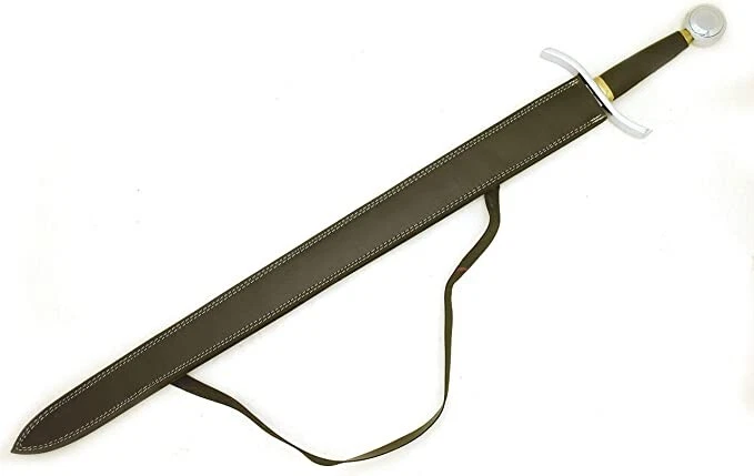 42" Fantasy Medieval Silver Knight Sword With Matching Scabbard - Image 4 of 4