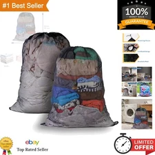 Large Capacity Mesh Laundry Bags, 2 Pack - Multi-Purpose Storage Solution