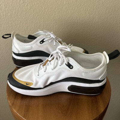 nike white black and gold air max dia sneakers