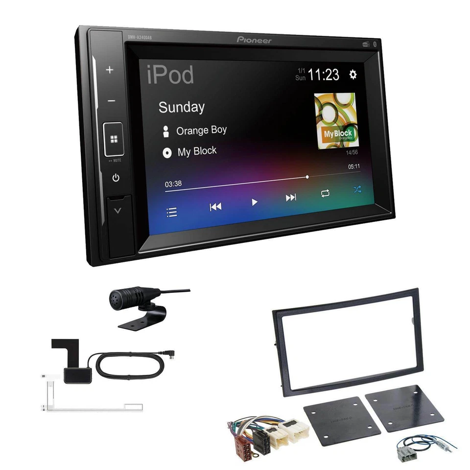 Pioneer DMH-A240DAB Autoradio Bluetooth DAB für Nissan 350 Z 2002-2005 schwarz