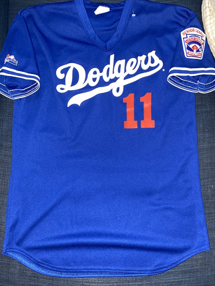 Vintage Majestic Dodgers Jersey Adult Large Blue Baseball Made in