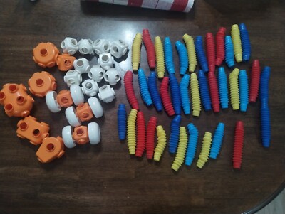 Vintage TOMY POPOIDS 57 piece lot from a Bucket set NO BUCKET INCLUDED