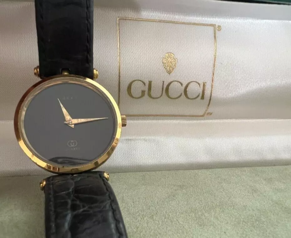 ? GUCCI orologio donna laminato oro funziona 2000L quarzo castuccio vintage 80