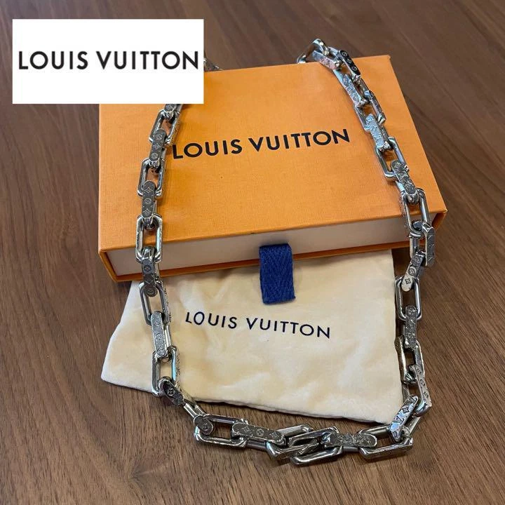 Louis Vuitton M64196 Collier Chain Monogram Necklace mens accessories