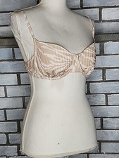 Wild Fable Womens Medium Beige Animal Print Ribbed Underwire Bralette Bikini Top