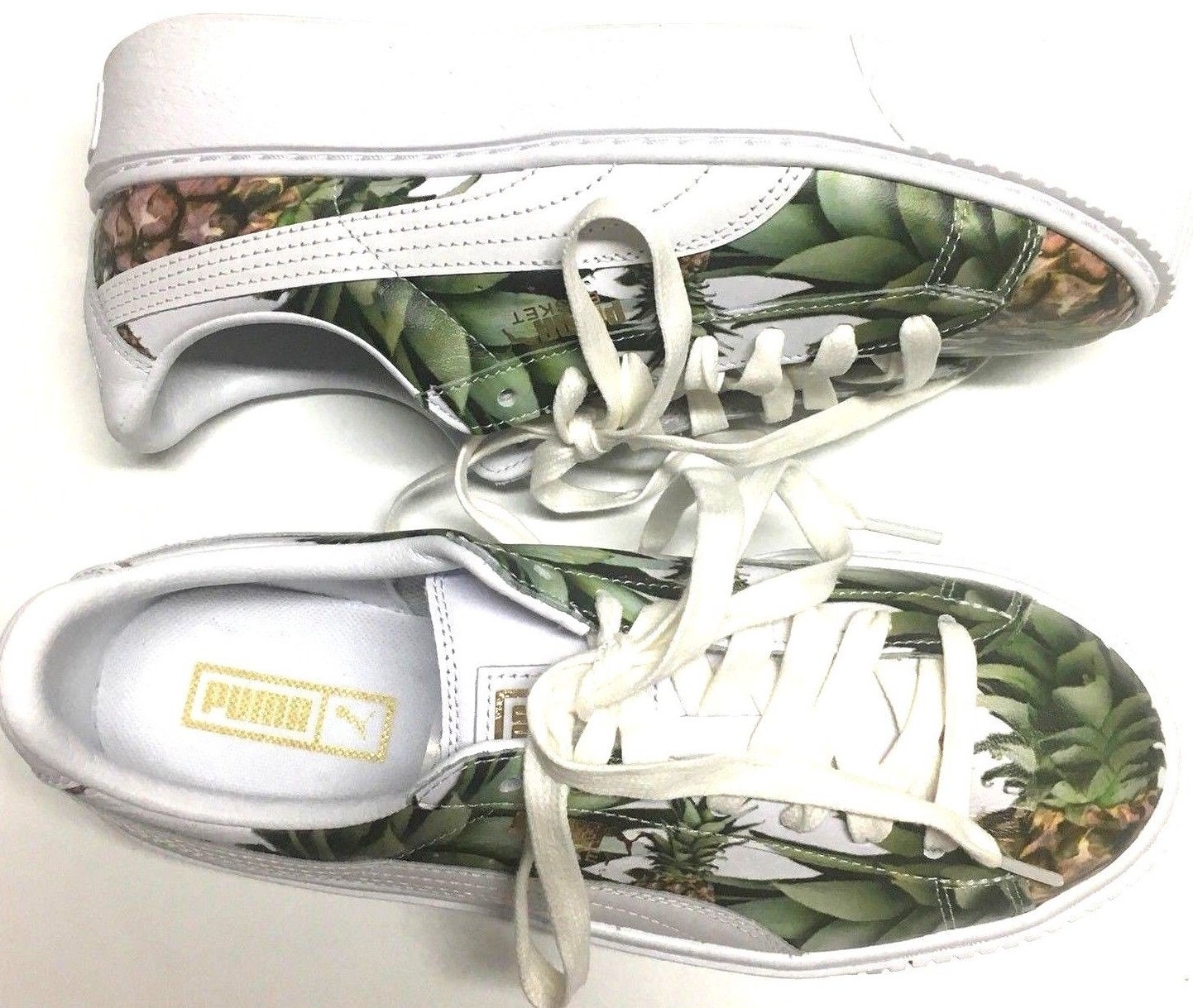 puma basket platform pineapple