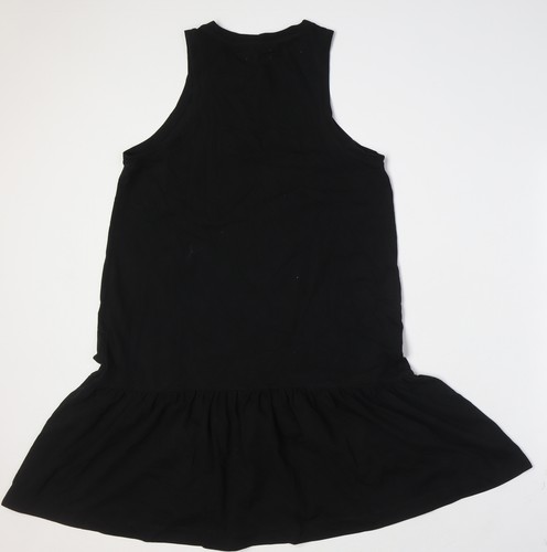 Madewell Womens Black Cotton A-Line Size M Round Neck - Peplum - Picture 2 of 10