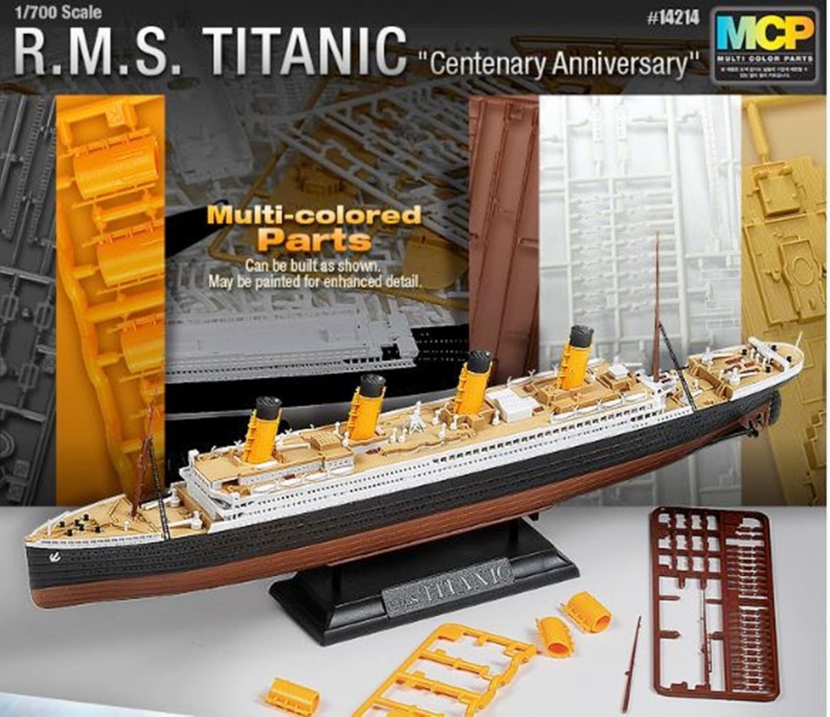 ACADEMY 1/700 R.M.S TITANIC Multi-Colored Parts / Plastic Model
