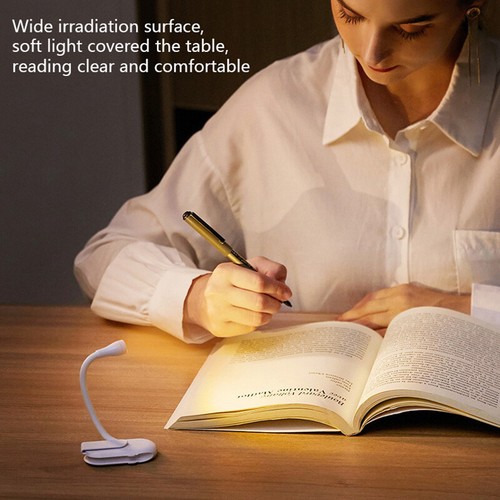 Mini LED Eye Protection Book Night Light Adjustable Clip 360° Flip Study Lamp - Photo 8/14