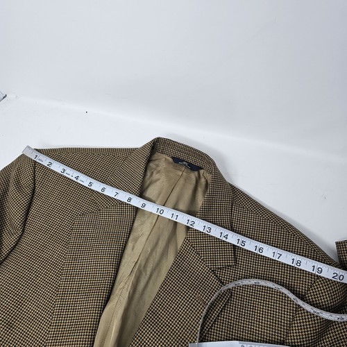 Brooks Brothers Suit Jacket Men's Size 45 M Brown Houndstooth 346 Wool Blazer - Picture 10 of 10
