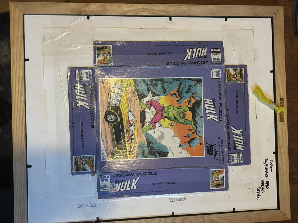 1980 The Incredible Hulk- Marvel 100 Large Piece Jigsaw Puzzle Whitman-Framed - Image 3 of 4