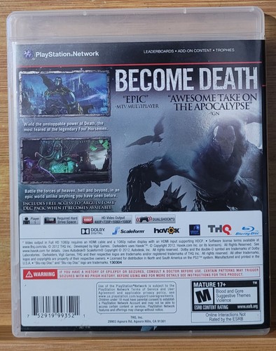 Darksiders II Limited Edition Sony PlayStation 3 PS3 (2012) With Manual - Picture 3 of 3