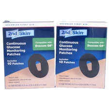 Continuous Glucose Monitoring Patches FITS Dexcom G6, 10 ct ea, 2 pk - FREE SHIP