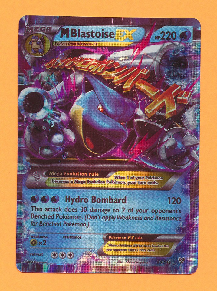 BLASTOISE HYDRO BOMBARD POKEMON MEGA HIGH GRADE MINT GEM ENGLISH PM ...