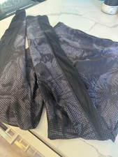 H M Sport Black Pattern Leggings Womens Size S Mesh Accent NWT