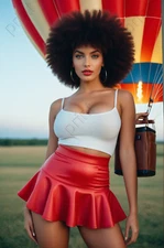 Sexy Brunette Afro Hair Beautiful Hot Busty Portrait Risque 4x6 8x10 13x19 K34