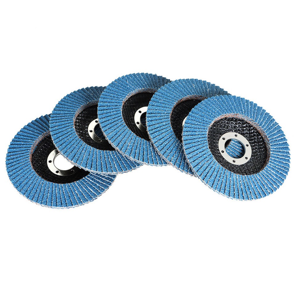 100 Pack 4-1/2" X 7/8" 40 Grit Zirconia Flap Discs – Heavy Duty Grinding & Sanding, Premium Quality, 22mm Arbor