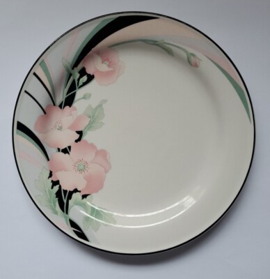 Sango JOLIE 253319 Salad Plate 7.5 Inch Vintage Lg Pink Flowers 80s Style