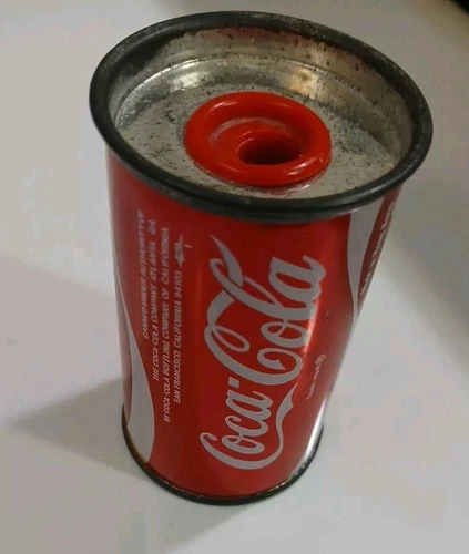 Vintage Small Tin Coke Coca Cola Pencil Sharpener About 3" Tall