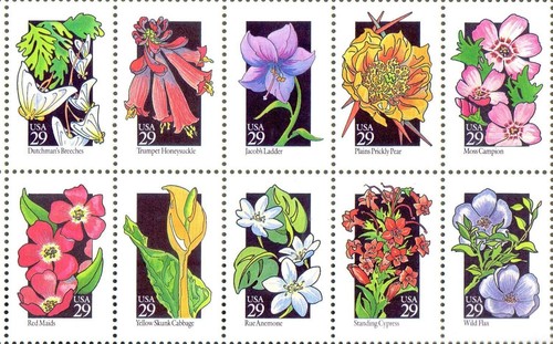 Sheet of 50 Wildflowers of America 1992 US Stamps 29 Cent MNH - Scott 2647-96 - Picture 7 of 7