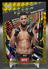 2025 Topps Chrome UFC #AKA-2 Khamzat Chimaev “Borz” Geometric Gold /50