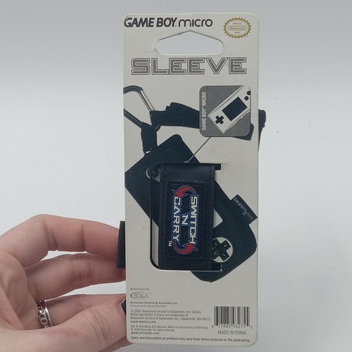 Nintendo Gameboy Micro Sleeve Travel Case Black Rare HTF Brand New In Package - Picture 3 of 3