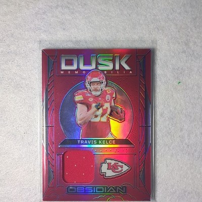 Panini 2024 Obsidian Travis Kelce Dusk Memorabilia DM-TKE Red /75 Chiefs