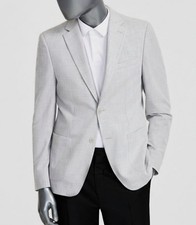Calvin Klein Men's Gray Slim-Fit Sport Coat 42S