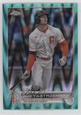 2022 Topps Chrome Sonic Aqua RayWave Refractor 93/199 Mike Yastrzemski #18 6nz