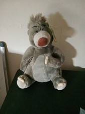 Jungle Book Baloo Plush Stuffed Bear 16" Gray Walt Disney Co 1990s