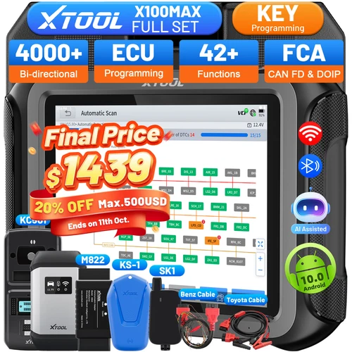 2026 XTOOL X100 MAX Full Set Key Programmer Diagnostic Tool ECU Programming Scan