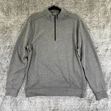 Men's Greg Norman 1/4 Zip Sweater Sz M Grey