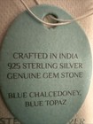 YS Earrings 1.25”•925 SterlingSilver•Blue Topaz•Quartz•6.1g•Crafted In India NIB — photo 7