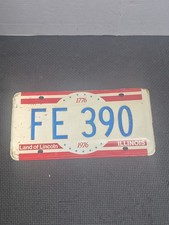 Vintage Fe 390 Illinois Vanity License Plate Ford Hipo Engine Motor Gt Mustang