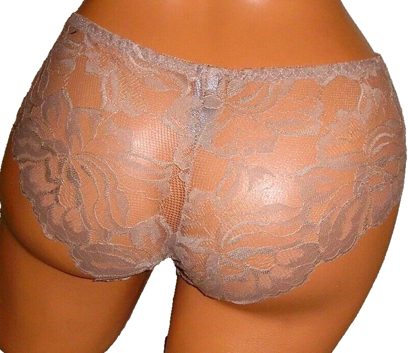 Panties Lingerie Beige Lace Hipster Large Adult Gift - Imagem 3 de 4