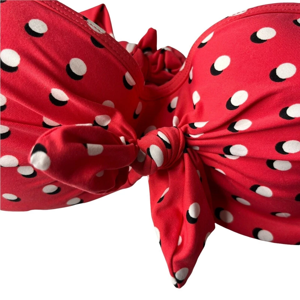 Traje de baño Ann Taylor Bandeau Top para mujer XS rosa blanco con aros LIQUIDACIÓN Foto 4 de 4