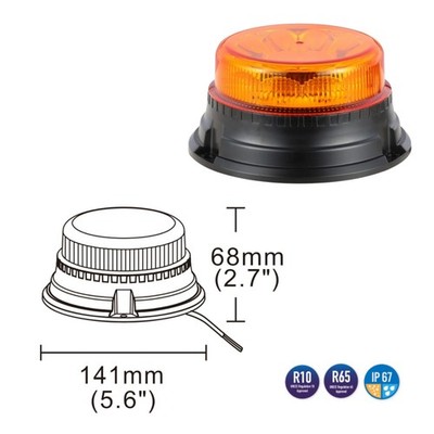 LED Rundumleuchte Warnleuchte Blinklicht Warnlicht Schraubenbefestigung R65 R10