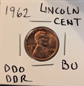 Doubled Die Obv ~ Rev  1962  Lincoln Memorial Cent 1C ~ DDO Penny Variety ~ UNC