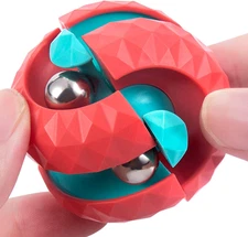 Unique Orbit Ball Fidget Toy, Novelty Beads Track Infinity Cube Stress Relief Ba