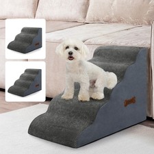 Pawz Pet Ramp Stairs for Bed Dog Step Ladder Memory Foam Non-Slip Washable Cover