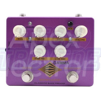 MoskyAudio Gamma Classic Bass Preamp Pedal 4-Band EQ Treble Bass L H M Controls