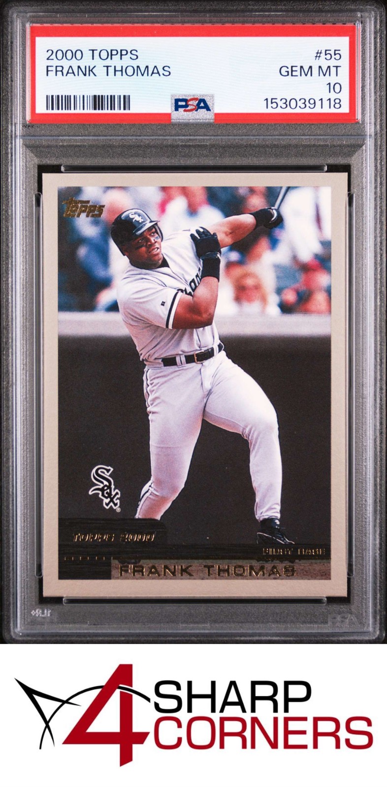 2000 TOPPS #55 FRANK THOMAS WHITE SOX HOF PSA 10 view 1
