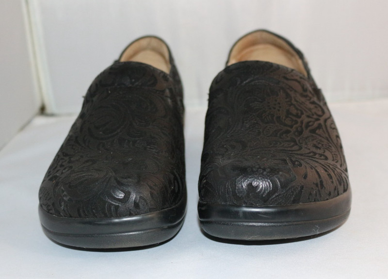 womens keli black  paisley embossed nursing shoe leather upper&lining EU-37,US-7