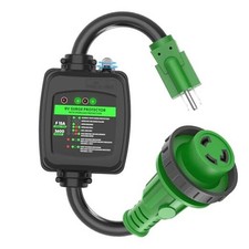 Surge Protector 30 Amp to 110 Volt RV Adapter Cord with 15M/30F Locking