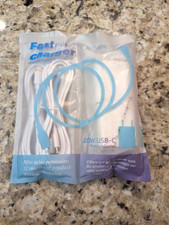 Bkayp Set of 2 Charging Cables USB-C to Iphone Wall Charger White