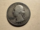 1935 Washington silver quarter coin