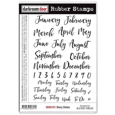Dunkelkammer Türklammer Gummistempel Set - DDRS191 Tagebuch Daten