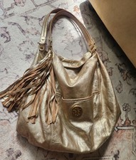 Tory Burch Gold Metallic Dean Hobo Shoulder Bag
