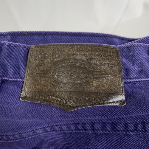 Vintage 90s Paco Denim Jeans 36x32 Purple Urban Hip Hop Streetwear - Picture 5 of 9