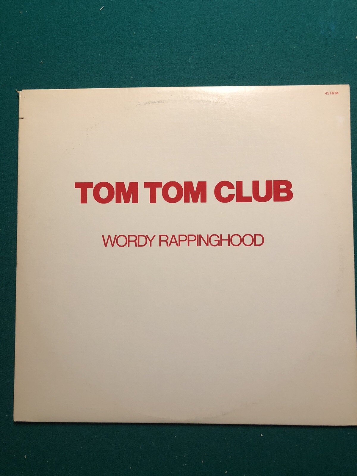 Tom Tom Club Wordy Rappinghood Vinyl Single 45rpm 12 Inch Record eBay